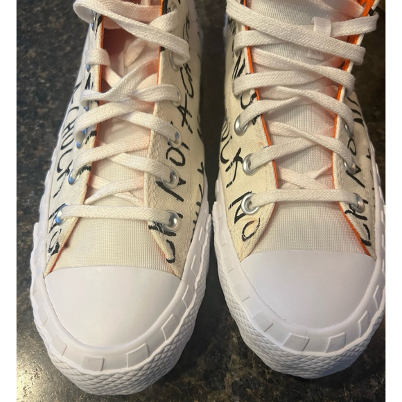 Converse Not A Chuck Hi-Top Beige Black Sneakers 8.5 - Picture 11 of 12